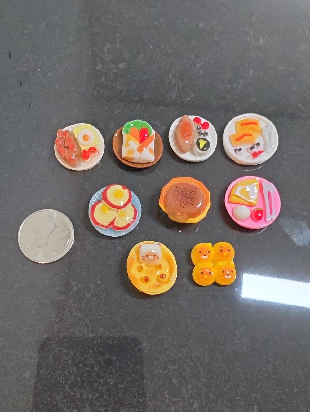 Set of 9 Miniature Plastic Pastries 🥐🧁🍰